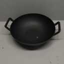 onlyfire Cast Iron Wok for Weber Gourmet BBQ System, Stir-Fry Pan with Dual Handle for 22" Weber Kettle Grills, Weber Spirit II & Genesis II GS4 System
