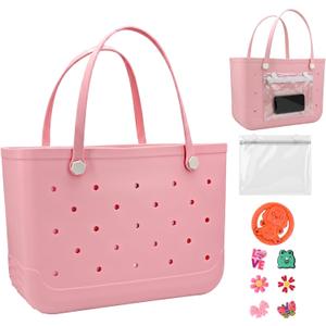 Large EVA Tote, Water Resistant, Sand Resistant Beach Bag for Women