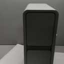 VICITON Modern Narrow Faux Leather Nightstand, Solid Wood Drawer, Storage Accent Table, Small Side End Table for Bedroom (Blue, Narrow) (Narrow (7.8 inch))