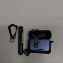 for AirPods Pro 3 Case (2025) with Phone Stand,with Automatic Snap Switch Carbon Fiber Design Protection Cover for Airpods Pro 3 Gen with Cleaning Pen,Blue