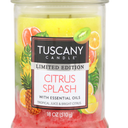 Tuscany Limited Edition Scented Triple Pour Jar Candle Citrus Splash, 18 oz