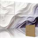 6-Pack Acoustic Wall Panels 72x48 Inch Wall Art Panels Stylish Sound Absorbing for Noise Reduction, Offices, Studios, and Living Spaces (Lunara Drift)