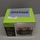 Annie & Mia Design Stainless Steel Electric Rapid Egg Cooker, 8 Egg Capacity 500W, Soft/Medium/Hard Boiled Egg Boiler Poacher Steamer Omelet Maker, Knob Auto Shut-Off, with Recipe Guide Book (Black)