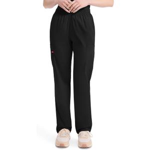 Dickies EDS Signature Scrubs for Women, Elastic Waist Pull-On Cargo Pants for Women in Soft Brushed Poplin - 86106, 4XL