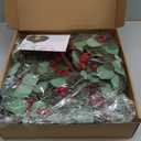 24 inch Christmas Wreath with Lights, Christmas Wreath for Front Door Christmas Door Wreaths with Red Berries Pine Cones Cedar Eucalyptus Leaves Aritificial Wreath for Christmas Indoor Outdoor Decor