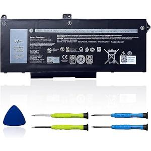 RJ40G 4-Cell 63Wh Laptop Battery Replacement for Dell Latitude 15 5520 Latitude 14 5420 Precision 15 3560 Series M033W 01K2CF 075X16 WY9DX P137G P137G001 P104F P104F001 0WK3F1 0M3KCN 15.2V 3941mAh 