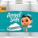 Angel Soft Toilet Paper, 12 Mega Rolls = 48 Regular Rolls, Soft and Strong Toilet Tissue