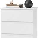 Bamjoy White Nightstand with 3 Drawers, Beside Table with Drawers for Bedroom, Small Side Table Storage Cabinet 3 Drawer Night Stand for Home Office, 18.0W x 14.0D x 24.8H Inches