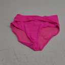 Women Full Coverage Bikini Bottom - V Cut Bathing Suit Bottoms Mid Waist Twist Front Swimsuit Bottom Swimwear 2025 (Small, Hot Pink)