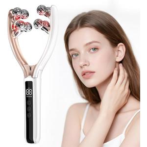 Doge&Vollar Facial Massager Face and Neck | Shaper & Slimmer for Women | Korean Skin Care | Lymphatic Contour Face Brush Face Roller Lymphatic Drainage | Rechargeable for Home & Travel Use