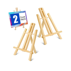 ESRICH 4 Pack 11.8" Wood Easels,Tabletop Easel for Painting,Painting Party, Displaying Canvases, Kids Student Table School Desktop, Portable Canvas Photo Picture Sign Holdera