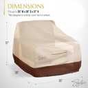 Signature Living Outdoor Waterproof Patio Chair Covers, Durable 600D UV-Coated Polyester Outdoor Chair Covers for All-Weather Protection (Tan, Medium 35 Inch)