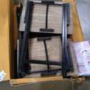 Amazon Basics Portable Foldable TV Tray Table with Storage Rack, Space-Saving Design, 15" x 19" x 26", Black, 4-Pack