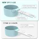 TILUCK Measuring Cups & Spoons Set, Stackable Cups and Spoons, Nesting Measure Cups with Stainless Steel Handle, Kitchen Gadgets for Cooking & Baking (Black) (5+5)