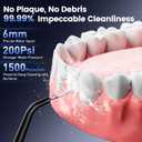 Cordless Water Flosser for Teeth Cleaning, Gums & Braces, 5 Cleaning Modes with DIY Mode, 6 Jet Tips, 320ml Water Tank, Rechargeable Oral Irrigator, IPX7 Waterproof for Home & Travel, Black