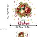 1 Sheet Christmas Window Clings for Glass Windows Double Sided Window Stickers Red Green Gold Balloon Window Decals Christmas Stickers for School Home Office Decoration Party Supplies