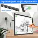 LEACUBER A3 Tracing Light Box, Magnetic Diamond Art Light Board with Side Buttons, Super Bright Light Pad for Diamond Painting, Corded Light Table for Sketching, Drawing,Weeding Vinyl,Stenciling Black
