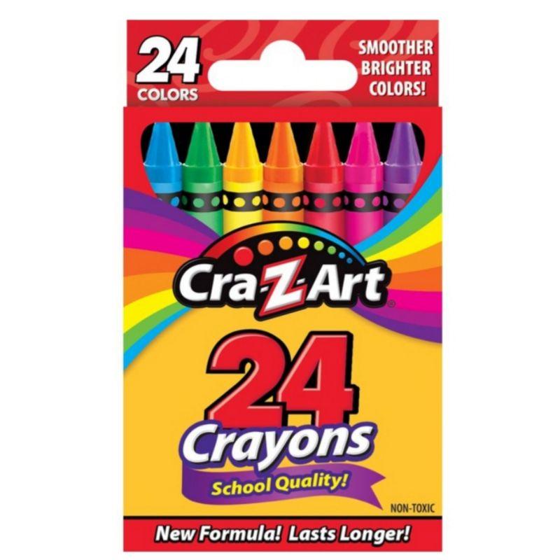 4 x  Cra-Z-Art 24ct Crayons Pack, Perfect Back to School Essential, Art Supplies for Coloring Fun, Ages 3 and Up