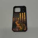 DJSOK Case for iPhone 17 Pro,Compatible with MagSafe,Anti-Scratch Shockproof Case,Wood American Flag Fish