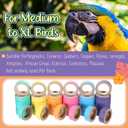 Skyygemm 180 Pcs 1.85 Inch Bagels Bird Toys for Parrots Cardboard Bird for Chewing Shredding Foraging Play Foot Wooden Parrot Toys for Medium and Large Macaws Cockatoos