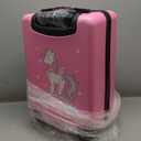 Sanwuta 6 Pcs Kids Luggage Set Kids Rolling Suitcases for Girls(Pink,18", 20",Unicorn)