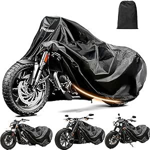 Motorcycle Cover for Harley Davidson Touring Models Road King, Road Glide, Street Glide, Electra Glide, Heritage Classic, Low Rider and More - Waterproof Motorcycle Cover Outdoor Storage