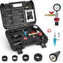Amazon.com: CMTOOL Coolant Vacuum Refill Kit, Universal Vacuum Coolant Fill Kit, Car Cooling System Filler Tool Set with 41.3 Inch Fill Hose, Pressure Gauge, 2 Quick Connect Adapters : Automotive