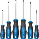ROTATION 6PCS Magnetic Tip Screwdriver Set, 3 Phillips and 3 Flat, Professional Cushion Grip | 6-Piece Hand Tools Set