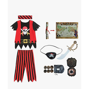 Kids Pirate Costume,Pirate Role Play Dress Up Set,  7-8 years