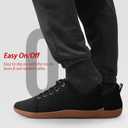 Men's Barefoot Shoes Minimalist Slip on Cross-Trainer Shoes Wide Toe Walking Shoes Zero Drop Sole Trail Running Sneakers Gym Workout Casual (All Black-01)