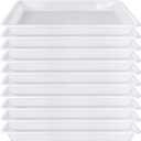 10 Pack Plastic Art Trays,Activity Crafts Tray,Organizer Tray,Serving Tray for Home,School,Kids,DIY Projects,Painting,Beads (White)