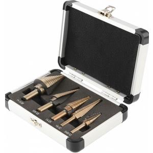  Tolsen Tools Pack Of 5 Black & Gold Step Drill Bits Set