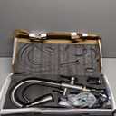 APPASO Kitchen Faucet with Water Filter, Pull Out 3 Way Sink Faucets with Sprayer, High Arch 2 Handle Faucet - 2 in 1 Faucets Brushed Nickel, Without Water Filtration Device