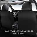 HChengkikz Car Seat Covers, Quilting Leather Seat Covers Full Set, Waterproof Faux Leather Automotive Seat Covers for Cars, Universal Car Seat Protectors Fit for Suvs, Trucks, Airbag Compatible