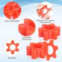 100 Pcs 6-in-1 Hexagon Tile Spacers 15mm Reusable Large 2.64 inch Plastic Tile Leveling Shims, Colour Coded Gap Clips for Wall & Floor Tiling, Fast Removal (Red)