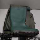 TIDEWE Bootfoot Chest Wader, 2-Ply Nylon/PVC Waterproof Fishing Hunting Waders with Boot Hanger for Men Women Green Brown 9