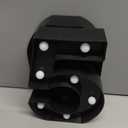 Pooqla Decorative Led Light Up Number Letters, Black Plastic Marquee Number Lights Sign for 50th Birthday Party Wedding Decor Battery Operated Black Decoration 50 (8.86 in)