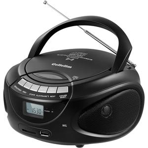 Gelielim Portable CD Players for Home, CD Boombox with AM/FM Stereo Radio, Bluetooth, USB, SD Card, MMC Drive, Aux-in, Headphone Jack,LCD Display, Boom Box CD Player AC/Battery Operated  Black