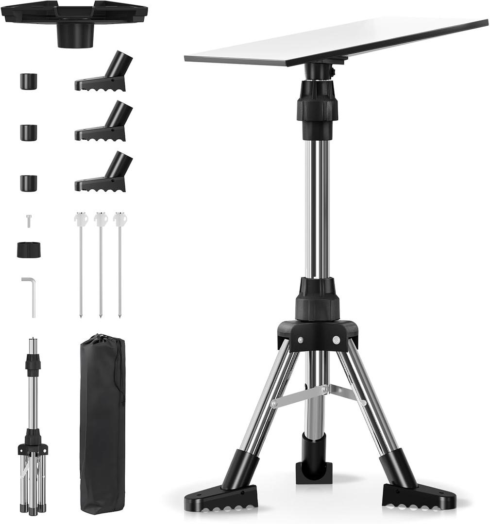 Tripod Mount Gen 3, Stand with Pipe Adapter, Adjustable Height Mounting Kit with 90 Tilt Angle Adjustment, Easy Installation (Black)