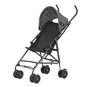 Dream On Me Aero Travel Umbrella Stroller, 1-Hand Fold, Lightweight, Black
