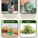 Elementi Sprouting Lids for Mason Jars (Set of 2), Wide Mouth Mason Jar Strainer Screen Lids for Sprouting Kit, 316 Stainless Steel Mesh (Grey)