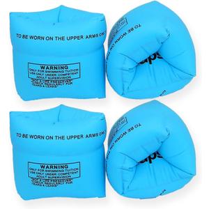 Arm Floaties for Beginner Swimmer, Inflatable Water Wings for Kids and Adults, Toddlers Floaties for Kids 6-12yrs, Swimming Pool Floats for Children and Adults 30-150LBS(4 Pieces) (Blue & Blue)