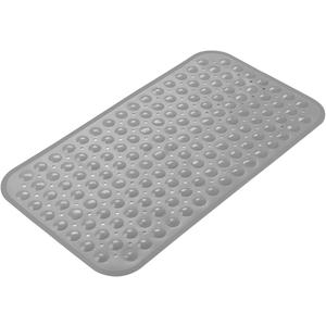 AmazerBath Bath Tub Mat, Medium Size 27.6 x 15 Inches Non-Slip Shower Mats with Suction Cups and Drain Holes, Bathtub Mats Bathroom Mats Machine Washable (Gray) (Grey)