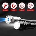 Telescoping Magnetic Pickup Tool Set, Inspection Mirrors and Four Claw Grabber Tool, Flexible LED Flashlight, Magnet Stick, Cool Gadgets for Men, Gifts for Dad, Husband