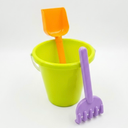 Beach Bucket Toy Set 9 Piece 1 Bucket 2 Shovels 1 Rake 5 Sand Molds