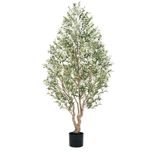 Keeplush 9ft Faux Olive Tree - Large Artificial Olive Tree with Realistic 2006 Leaves and 157 Olives - Lush and Elegant Fake Olive Tree with for Indoor Outdoor Office Living Room Decor