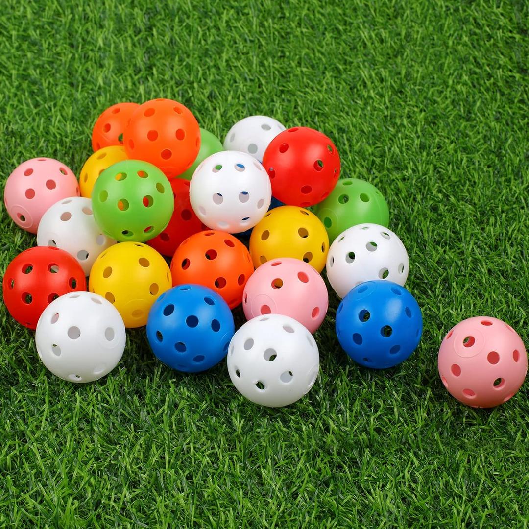 Joyberg Practice Golf Balls 24 Pack, 42mm Plastic Golf Balls, Practice Golf Balls for Backyard, Training Golf Balls for Swing Practice