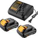 Powilling 12V DCB120 4.0Ah Battery Compatible with 12V Battery and Charger Kit Compatible with 12 Volt Max DCB124 DCB126 DCB127 DCB122 DCB125 (Not for 20V)
