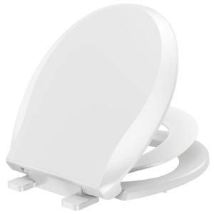 YASFEL Toddler Toilet Seat Built in, Potty Training Toilet Seat for Toddlers, Kids & Adults White Plastic Toilet Seats Standard Round Slow Close with Magnets(White, 16.5)