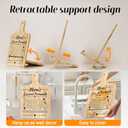 Unique Christmas Gifts for Mom, Funny Kitchen Gift for Women, Wooden Cookbook Stand for Kitchen Counter, Recipe Cook Book Holder for Mothers Birthday Christmas Presents(with Greeting Card)